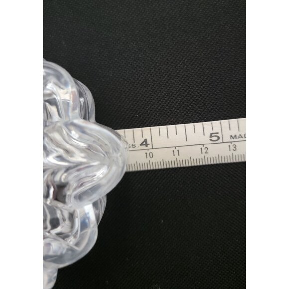 Gorham Chantilly Shell Trinket Box 4" Full Lead Crystal West Germany - Picture 8 of 9